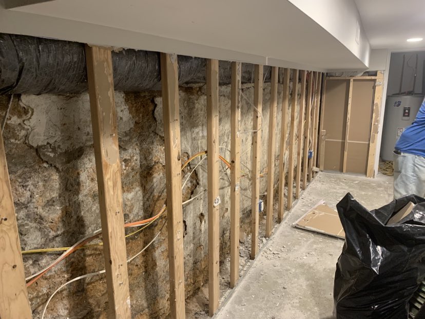 Drywall repair work in progress by VividPro Painters - Schenectady, NY